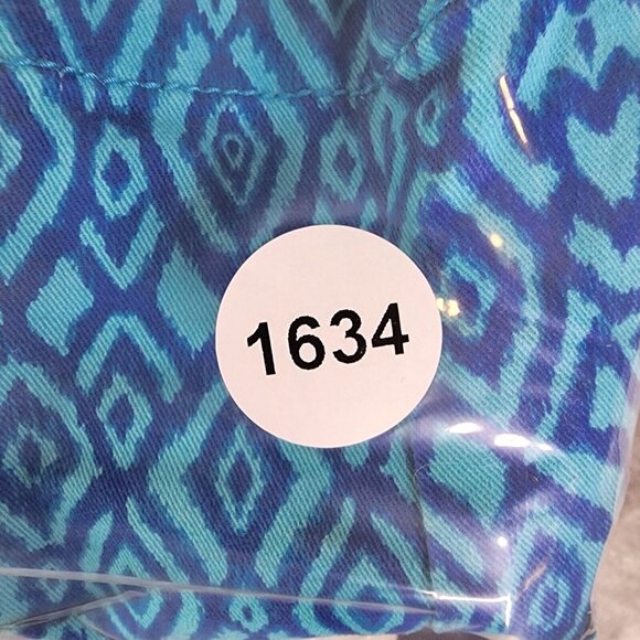 Womens American Eagle Shorts Teal Blue Geometric Design Midi Stretch Size 10 - Picture 12 of 12